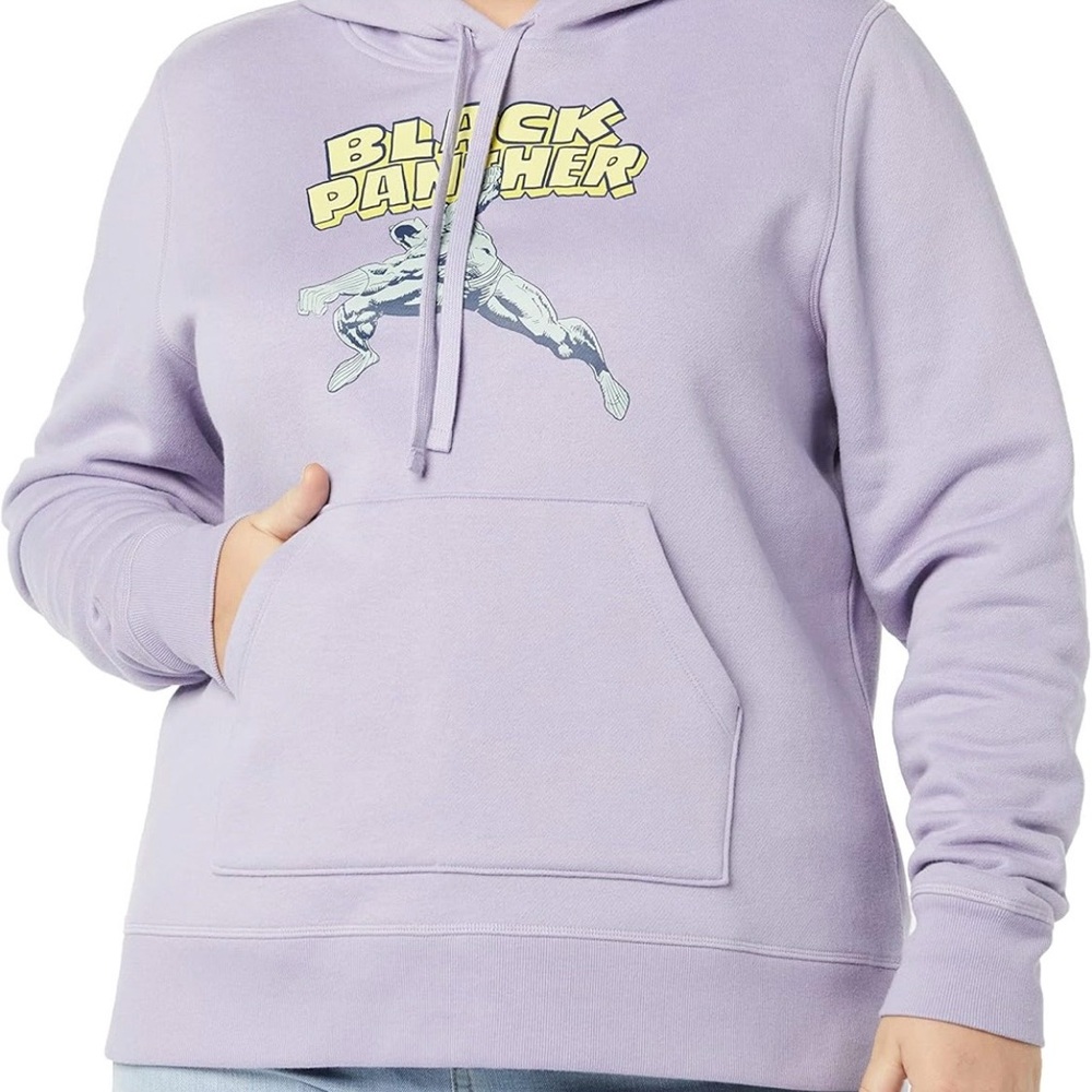 Amazon Essentials Marvel Black Panther Women’s Fleece Pullover Hoodie size 1X